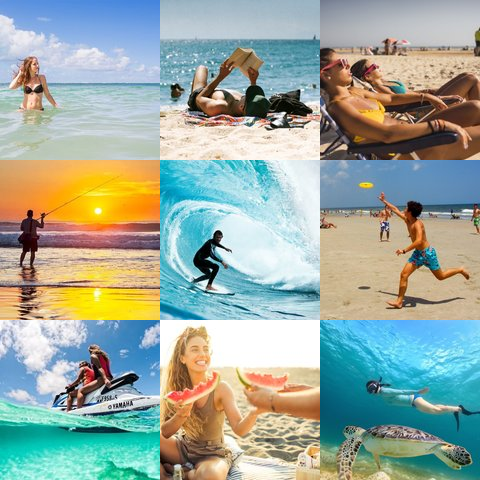Favorite things to do at the beach - Full view