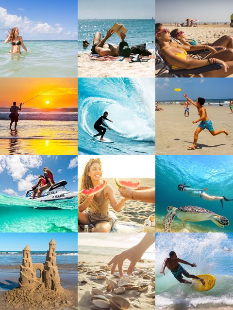 Favorite things to do at the beach - Full view